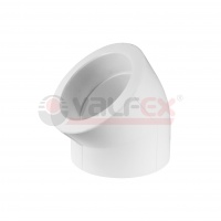 Угольник PP-R белый внутренняя пайка Дн 40х45гр VALFEX  для инженерных систем отопления, водоснабжения- продажа оптом и в розницу